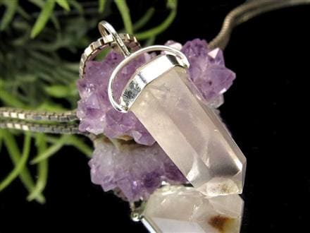 リチウムクォーツ 水晶 ペンダントトップ ポイント ネックレス