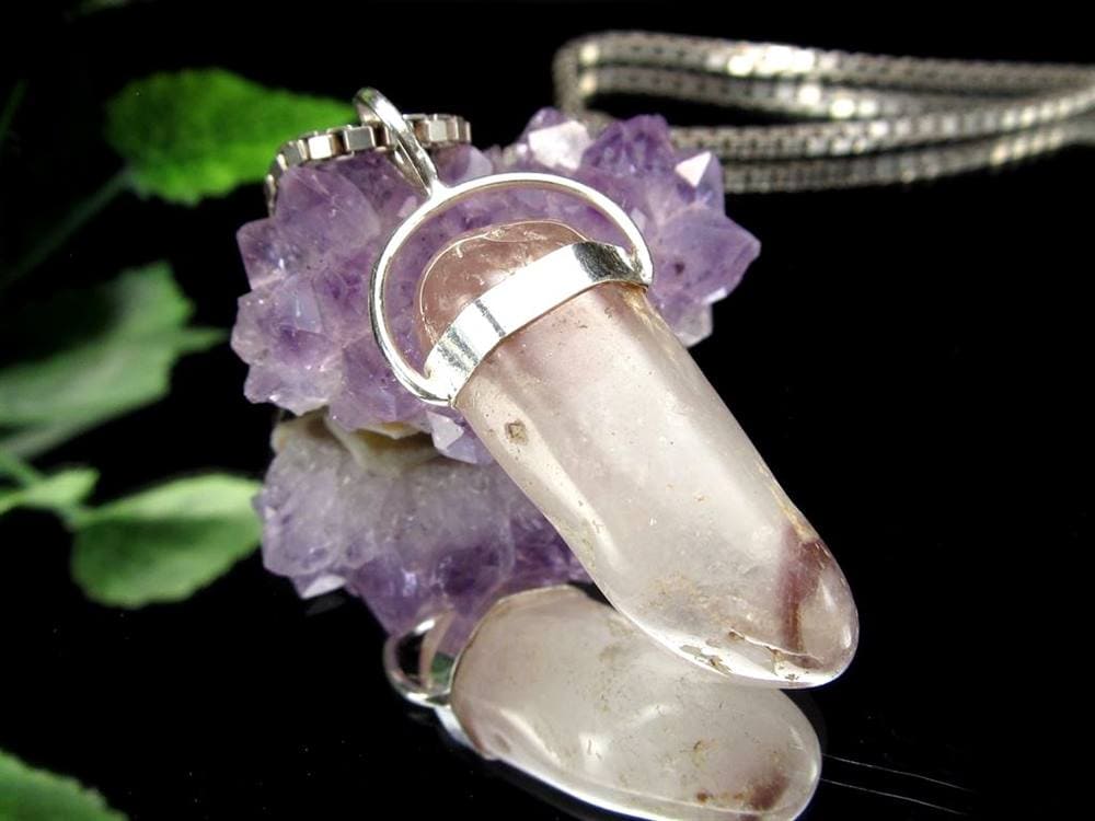 リチウムクォーツ 水晶 ペンダントトップ ポイント ネックレス