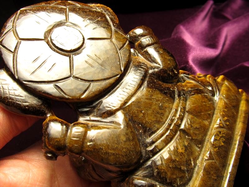 ◇極上一級彫り！☆人気！夢を叶える象☆財運・仕事運の虎目石☆極上