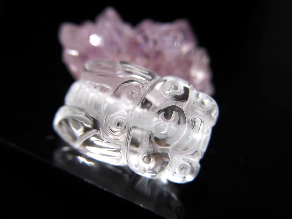 水晶 パワーストーン パーツ クリスタル 彫刻 アクセサリー