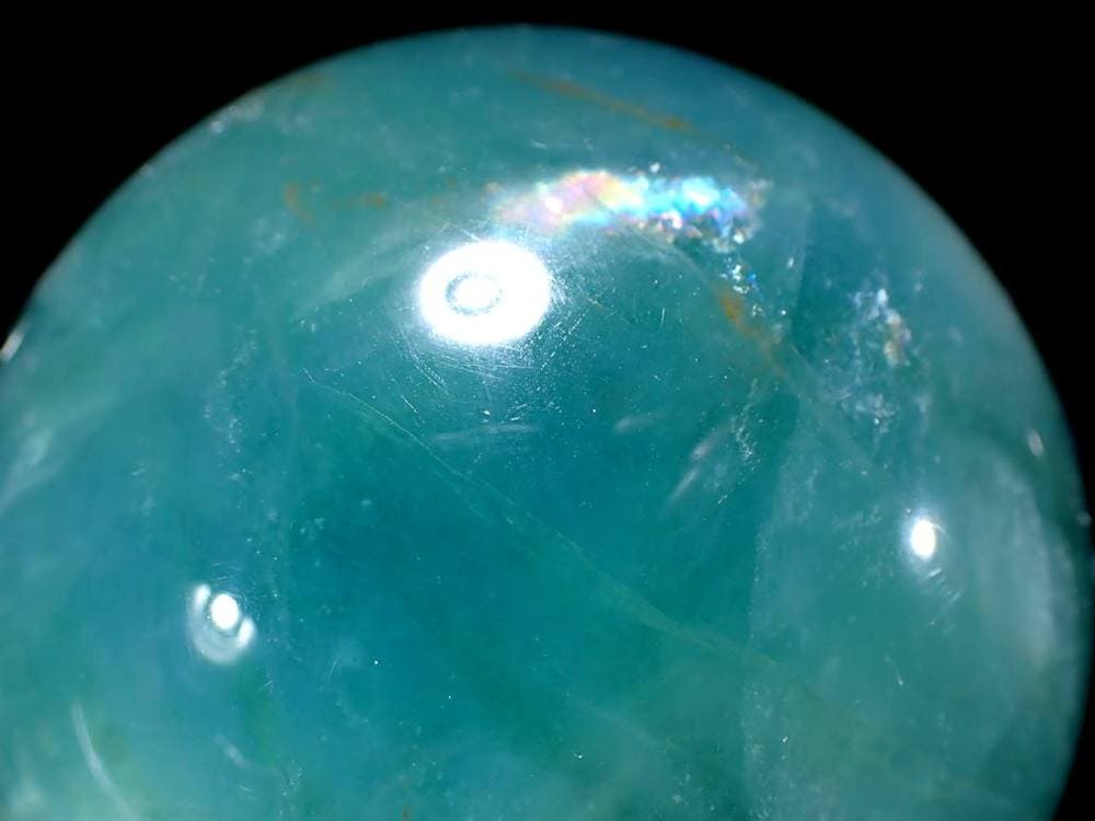グリーン フローライト 蛍石 丸玉 置物