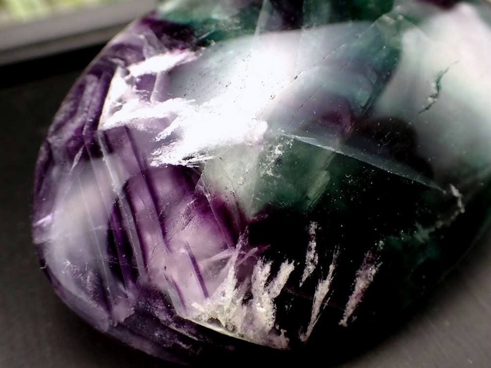 フローライト 蛍石 タンブル ポリッシュ 握り石