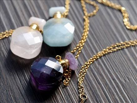 天然石アロマボトル 天然石香水瓶 ローズクォーツ 水晶 アメジスト