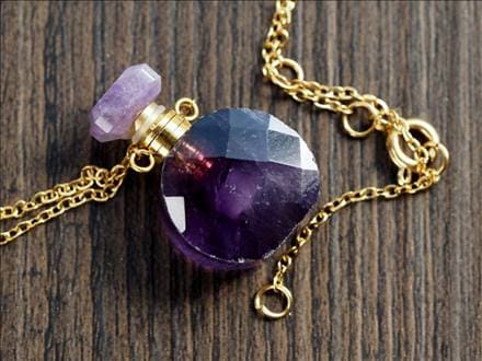 天然石アロマボトル 天然石香水瓶 ローズクォーツ 水晶 アメジスト