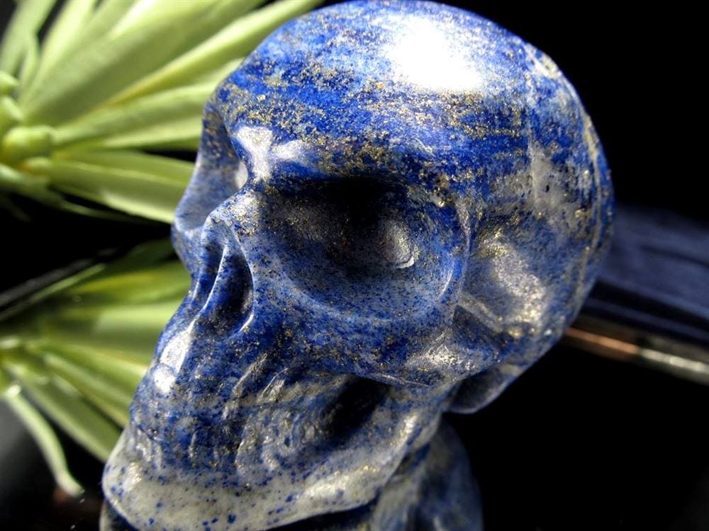 ラピスラズリ 青金石 彫刻置物 ドクロ オーパーツ