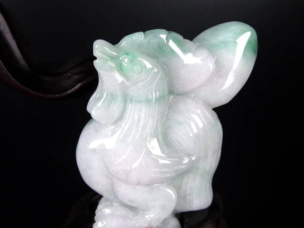翡翠 ジェイド 干支 十二支 彫刻 置物