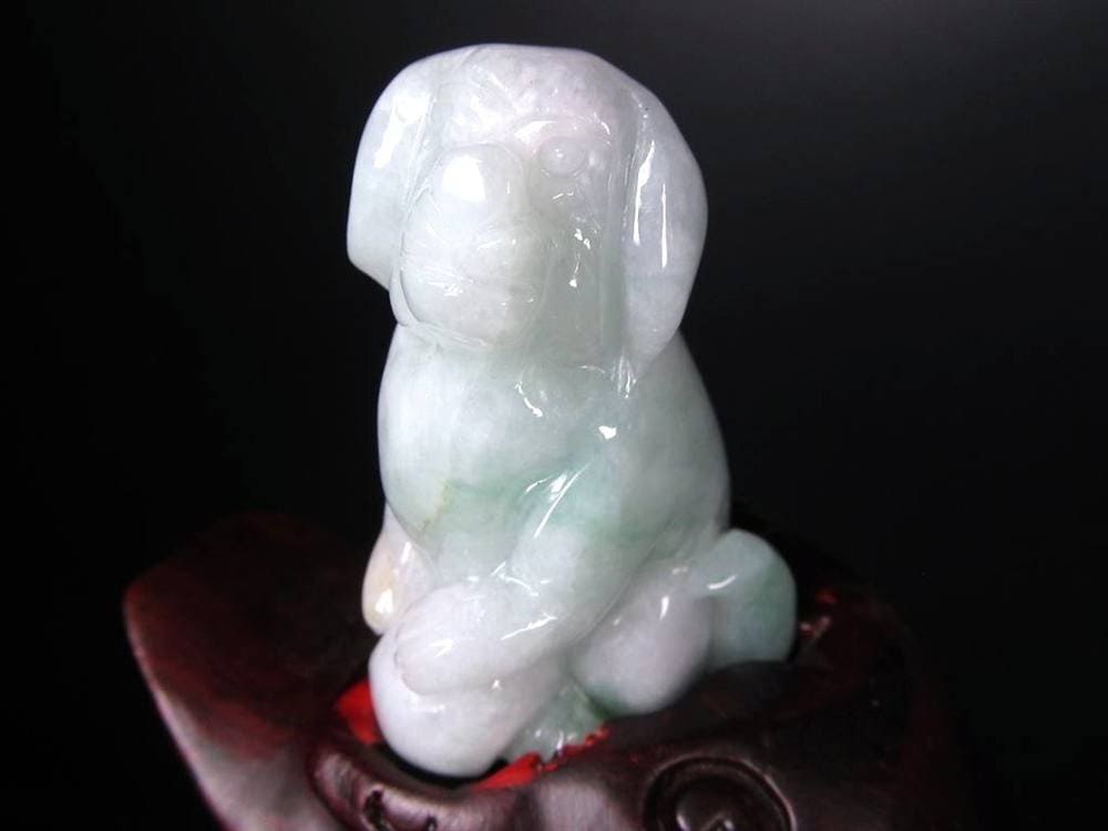 翡翠 ジェイド 干支 十二支 彫刻 置物