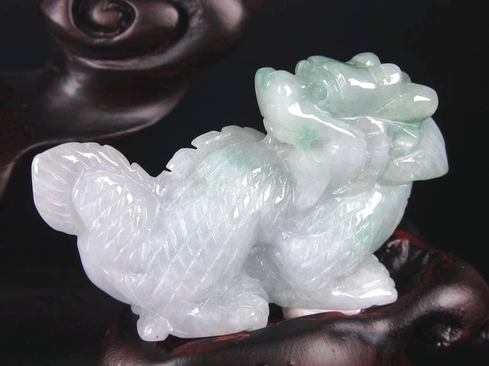 翡翠 ジェイド 干支 十二支 彫刻 置物