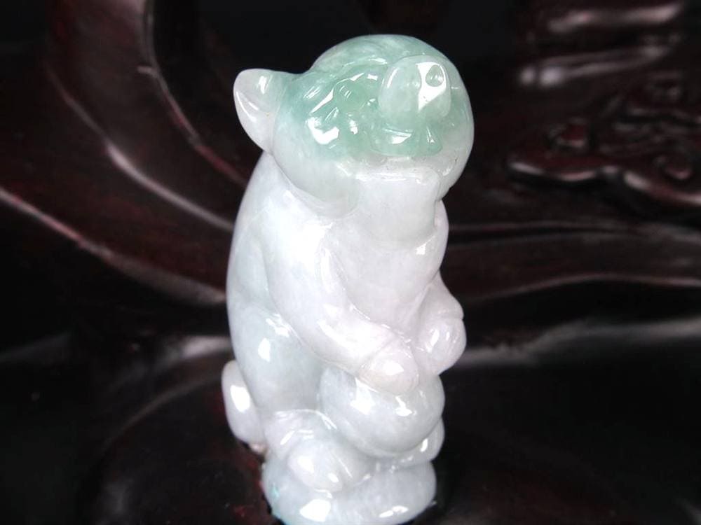 翡翠 ジェイド 干支 十二支 彫刻 置物