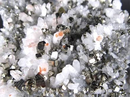 パイライト共生 水晶 黄鉄鉱 クォーツ クラスター