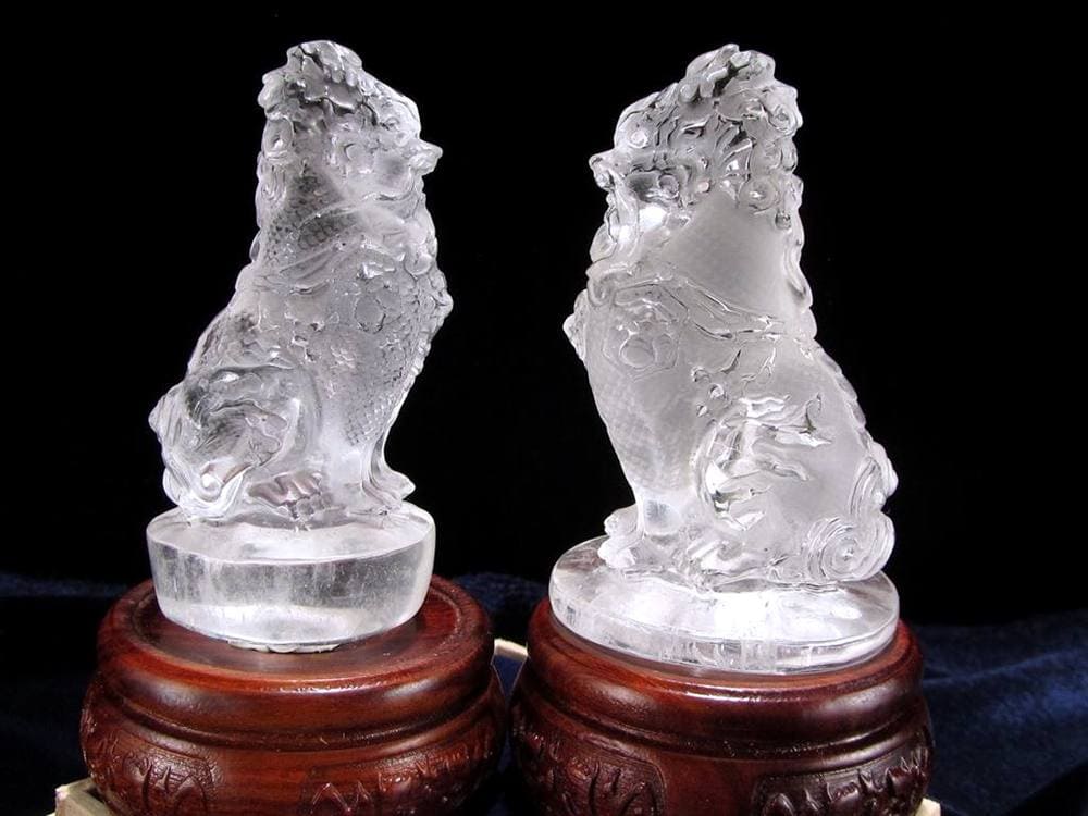 麒麟 キリン 水晶 クォーツ 彫刻 置物