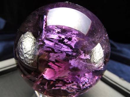 アメジスト 丸玉 スフィア 紫水晶 ファントム