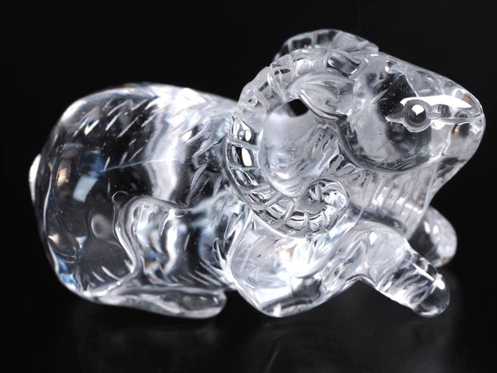 水晶 彫刻置物 クォーツ クリスタル 十二支