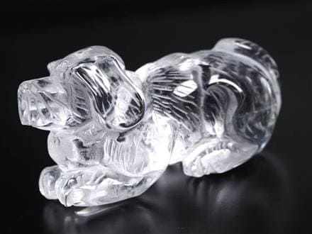 水晶 彫刻置物 クォーツ クリスタル 十二支