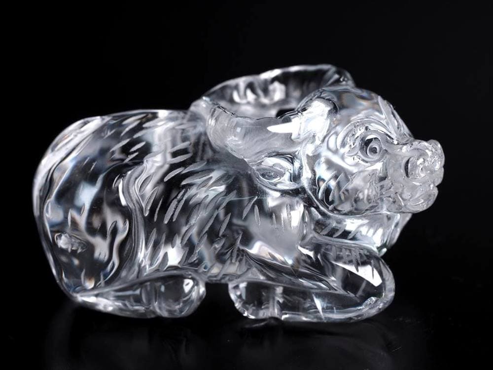 水晶 彫刻置物 クォーツ クリスタル 十二支