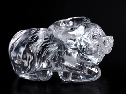 水晶 彫刻置物 クォーツ クリスタル 十二支