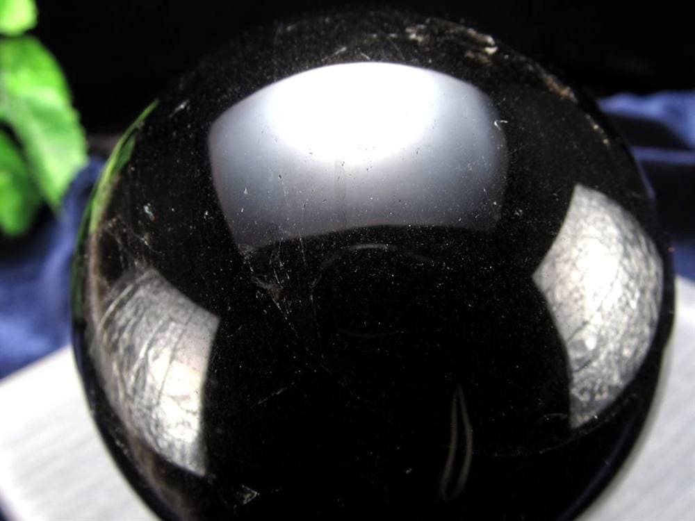 星彩黒水晶 スターモリオン 丸玉 スフィア チベット産