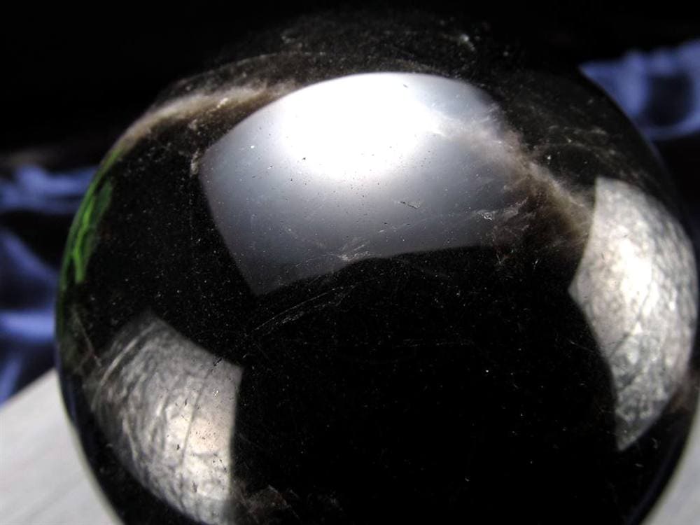 星彩黒水晶 スターモリオン 丸玉 スフィア チベット産