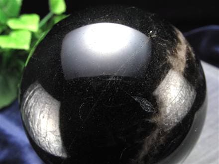 星彩黒水晶 スターモリオン 丸玉 スフィア チベット産