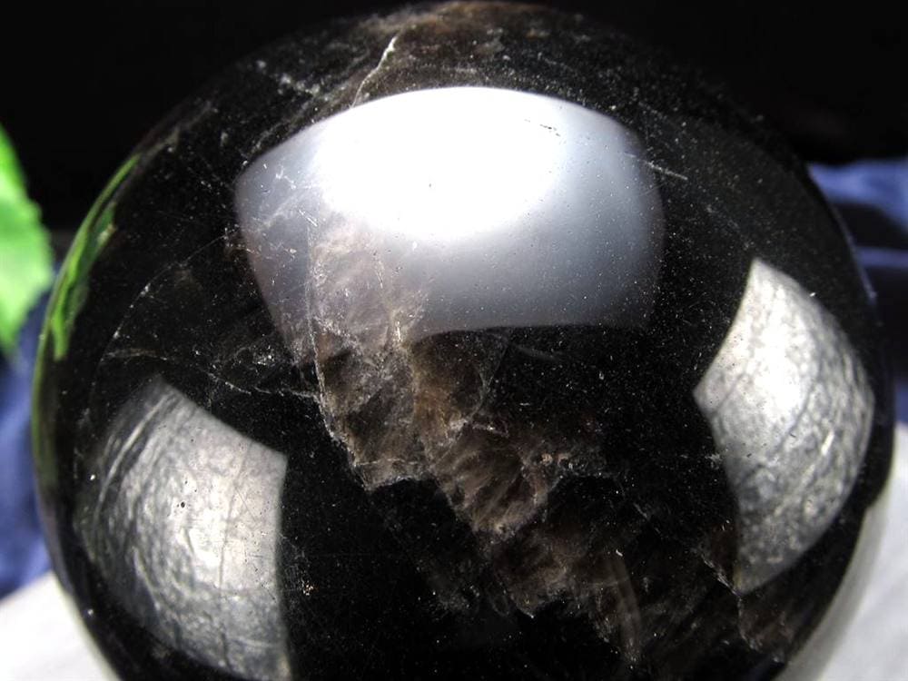 星彩黒水晶 スターモリオン 丸玉 スフィア チベット産