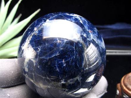 ソーダライト 方曹達石 丸玉 スフィア 置き物