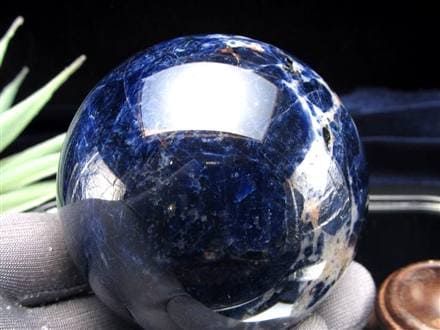 ソーダライト 方曹達石 丸玉 スフィア 置き物