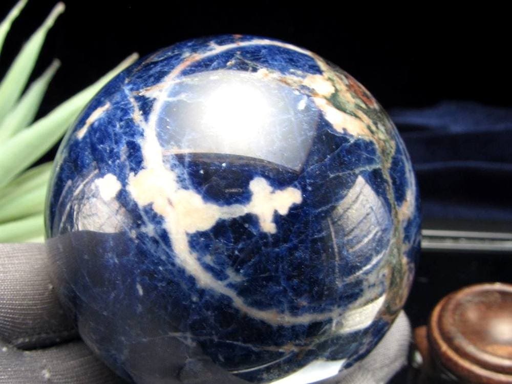 ソーダライト 方曹達石 丸玉 スフィア 置き物