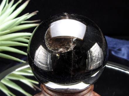 星彩黒水晶 スターモリオン 丸玉 スフィア チベット産