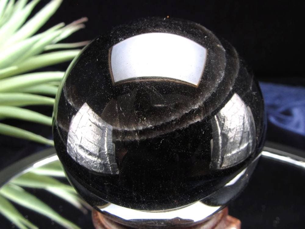 星彩黒水晶 スターモリオン 丸玉 スフィア チベット産