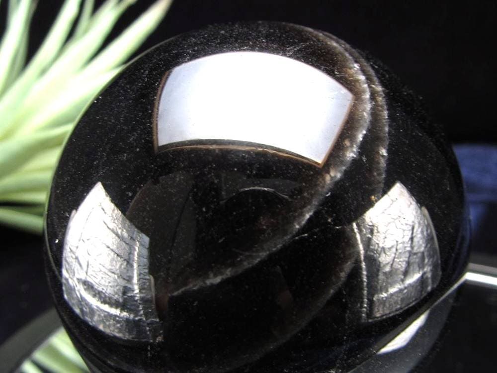 星彩黒水晶 スターモリオン 丸玉 スフィア チベット産