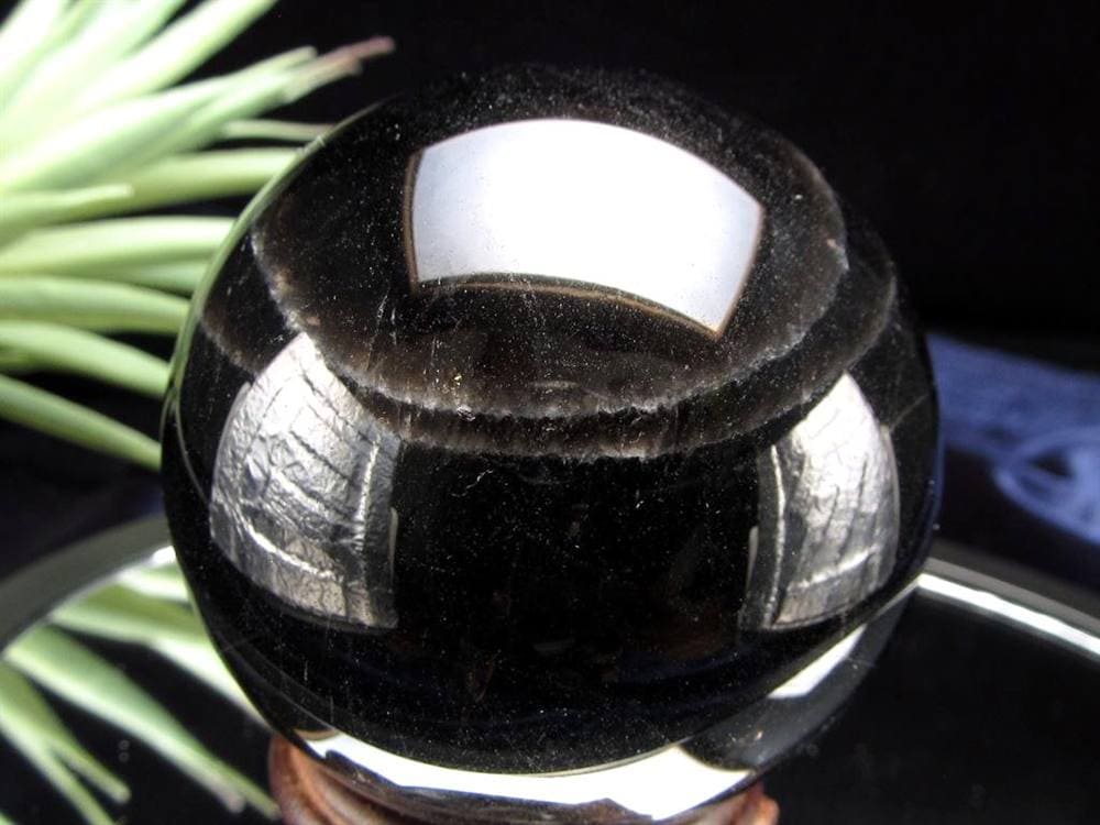 星彩黒水晶 スターモリオン 丸玉 スフィア チベット産