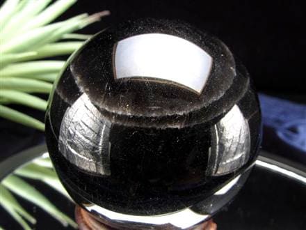 星彩黒水晶 スターモリオン 丸玉 スフィア チベット産