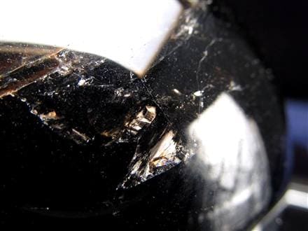 星彩黒水晶 スターモリオン 丸玉 スフィア チベット産