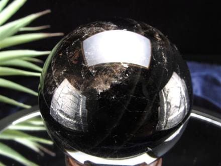 星彩黒水晶 スターモリオン 丸玉 スフィア チベット産