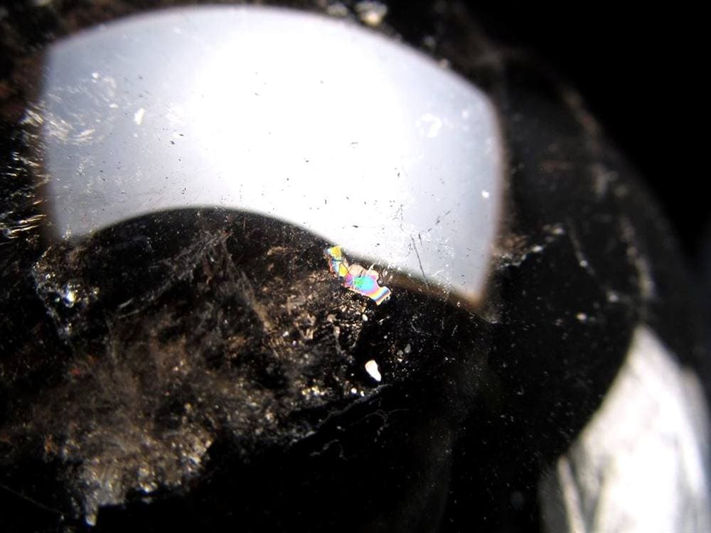 星彩黒水晶 スターモリオン 丸玉 スフィア チベット産