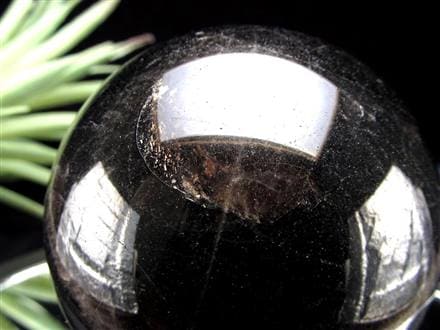 星彩黒水晶 スターモリオン 丸玉 スフィア チベット産