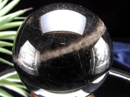 星彩黒水晶 スターモリオン 丸玉 スフィア チベット産