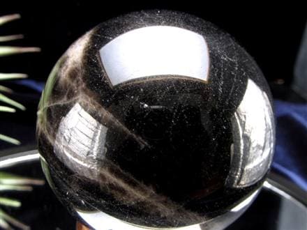 星彩黒水晶 スターモリオン 丸玉 スフィア チベット産