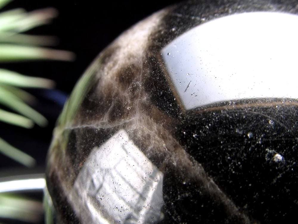 星彩黒水晶 スターモリオン 丸玉 スフィア チベット産