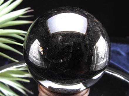 星彩黒水晶 スターモリオン 丸玉 スフィア チベット産