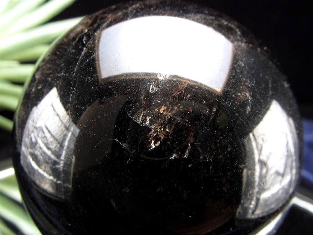 星彩黒水晶 スターモリオン 丸玉 スフィア チベット産