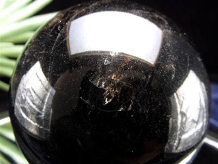 星彩黒水晶 スターモリオン 丸玉 スフィア チベット産