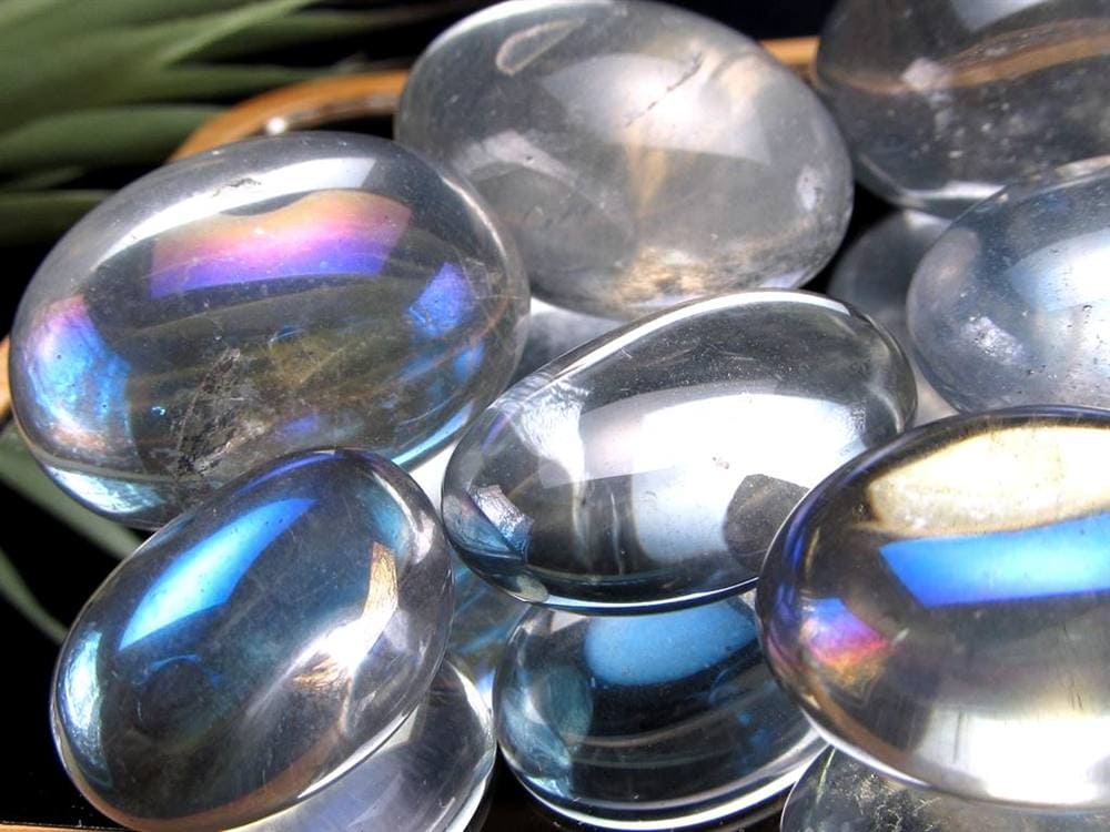 水晶 クォーツ オーラクォーツ タンブル 磨き石