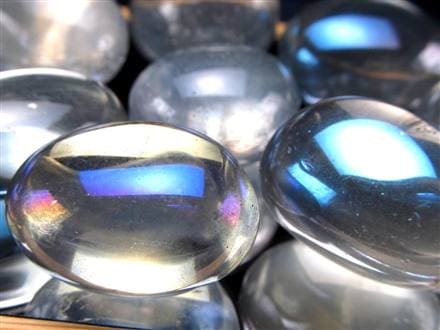 水晶 クォーツ オーラクォーツ タンブル 磨き石