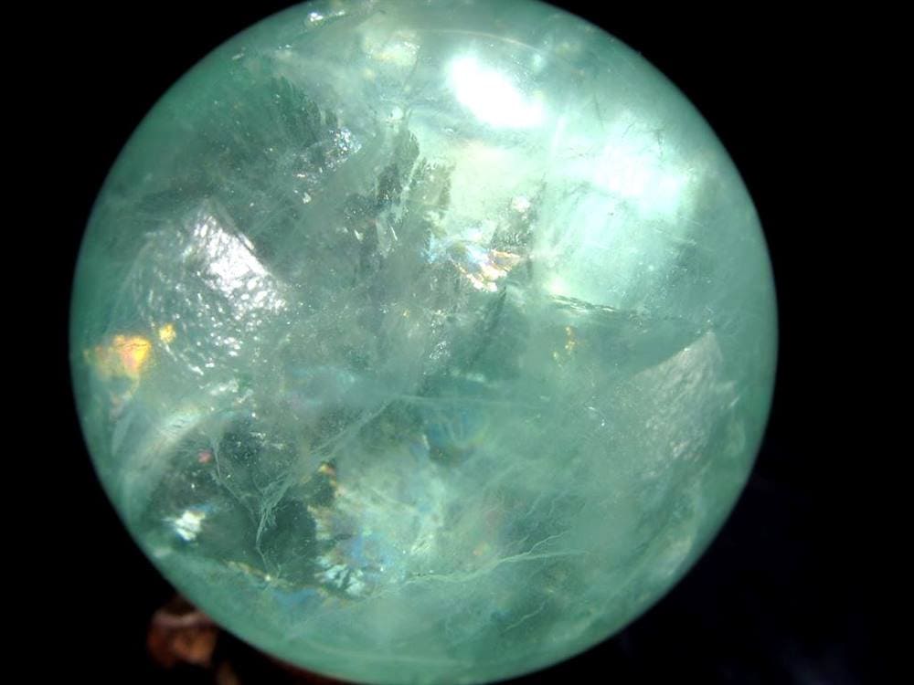 グリーン フローライト 蛍石 丸玉 置物