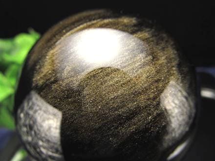  ゴールデンシャインオブシディアン オブシディアン 黒曜石 ゴールドシラー 丸玉 置物