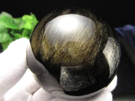  ゴールデンシャインオブシディアン オブシディアン 黒曜石 ゴールドシラー 丸玉 置物