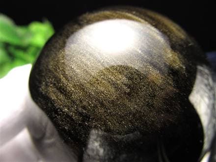  ゴールデンシャインオブシディアン オブシディアン 黒曜石 ゴールドシラー 丸玉 置物