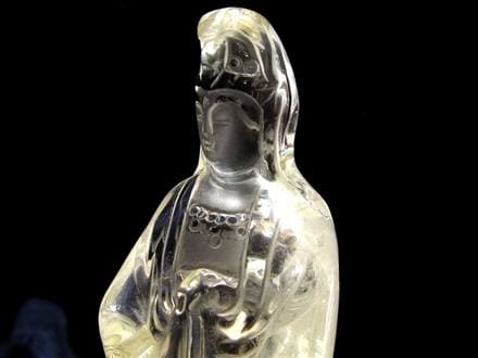 観音 置物 シトリン 彫刻 仏教