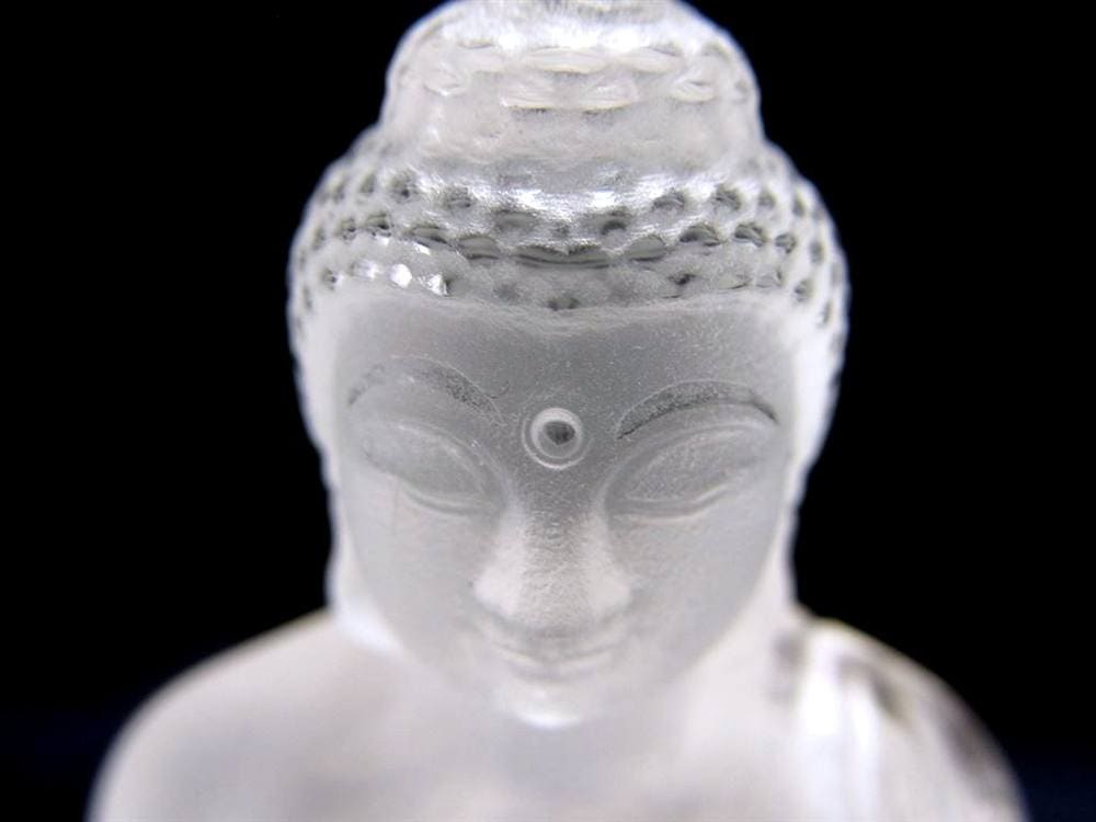 水晶 クォーツ クリスタル 薬師如来 彫刻 置物